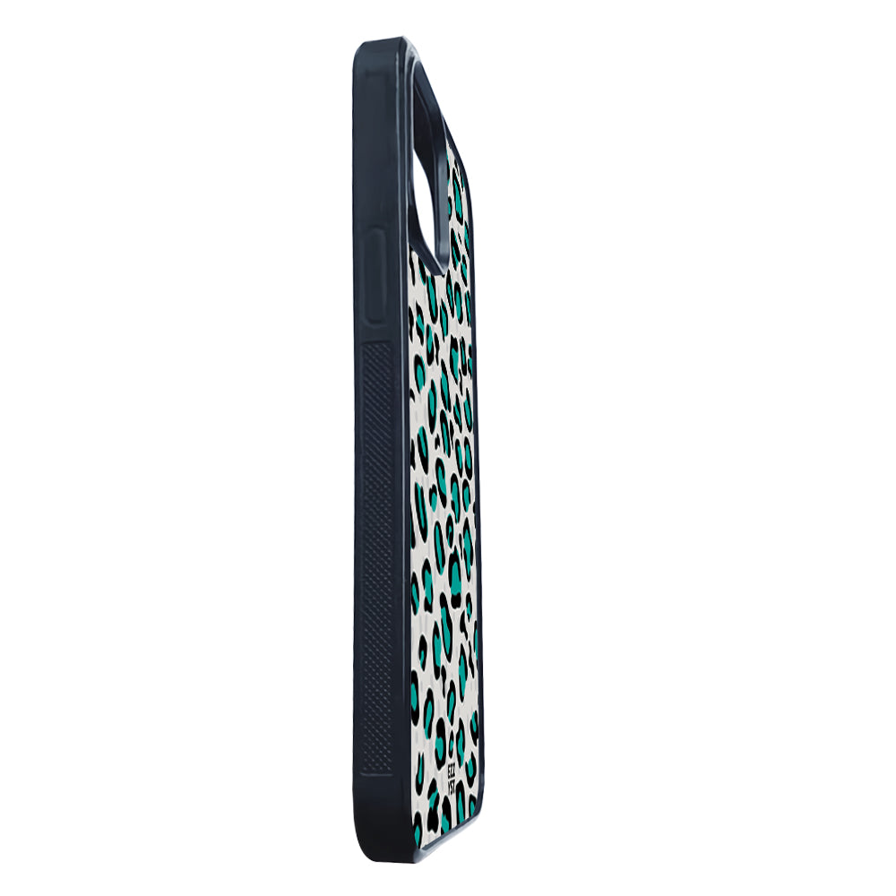 Leopard Shiny Grey Magsafe iPhone Case