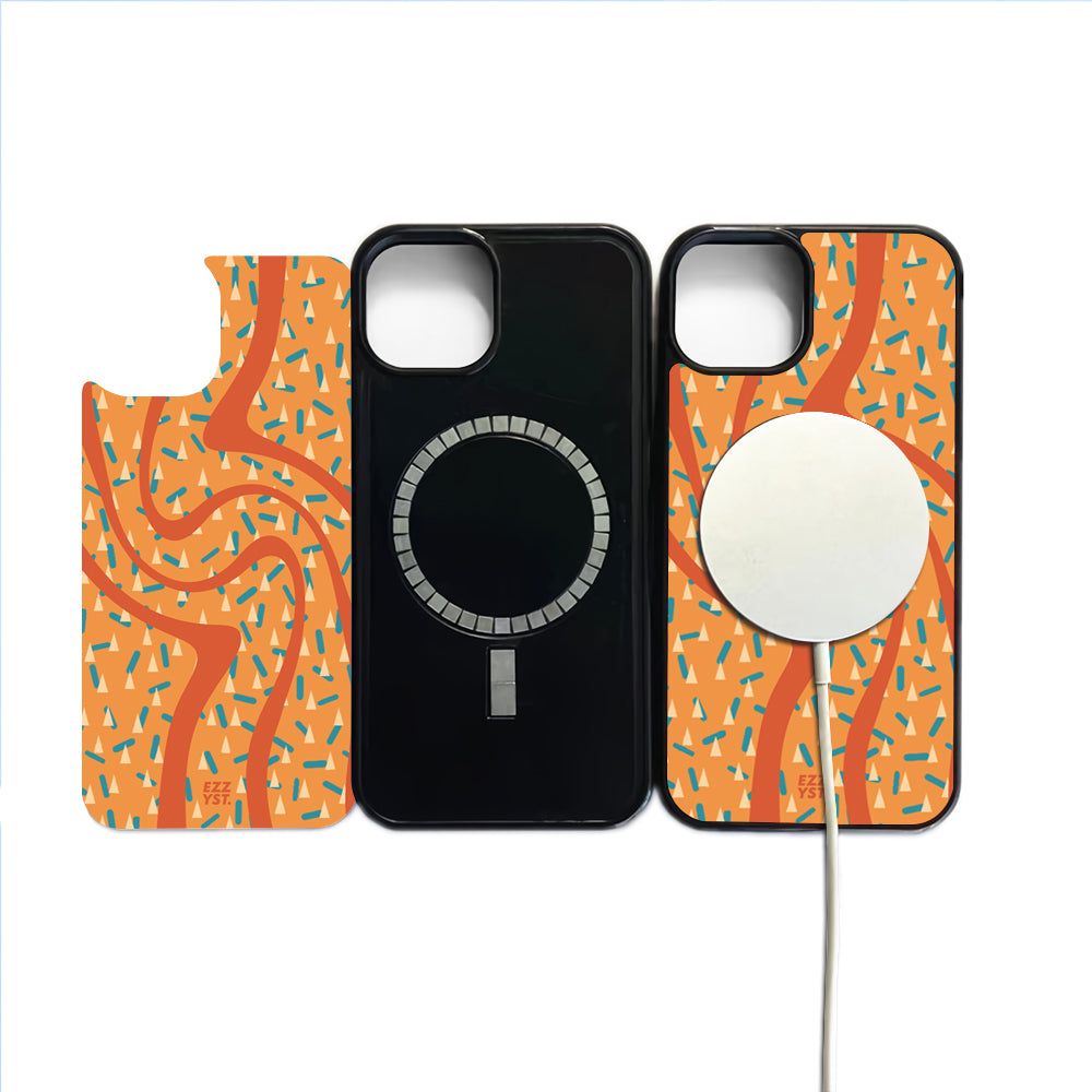 Abstract Line Brown Cappuccino Magsafe iPhone Case