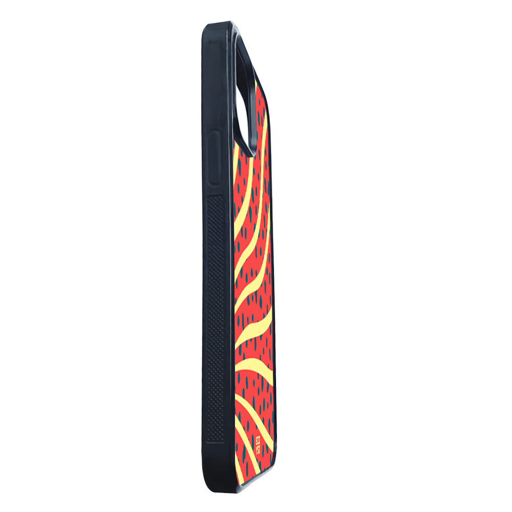 Abstract Line Cherry Red Magsafe iPhone Case