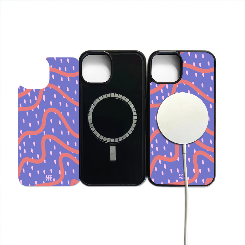 Abstract Line Lavender Violet Magsafe iPhone Case