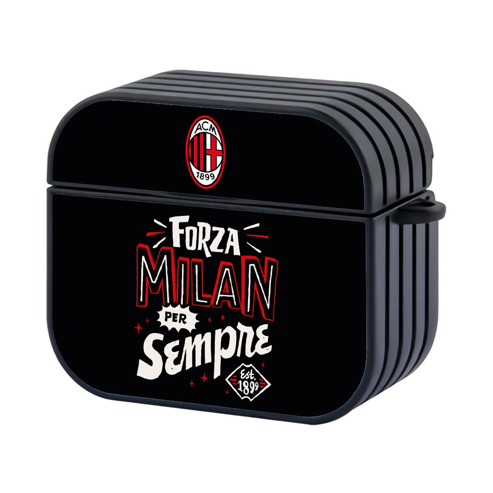 AC Milan Forza Milan Hard Plastic Case Cover For Apple Airpods 4 - Ezzystore