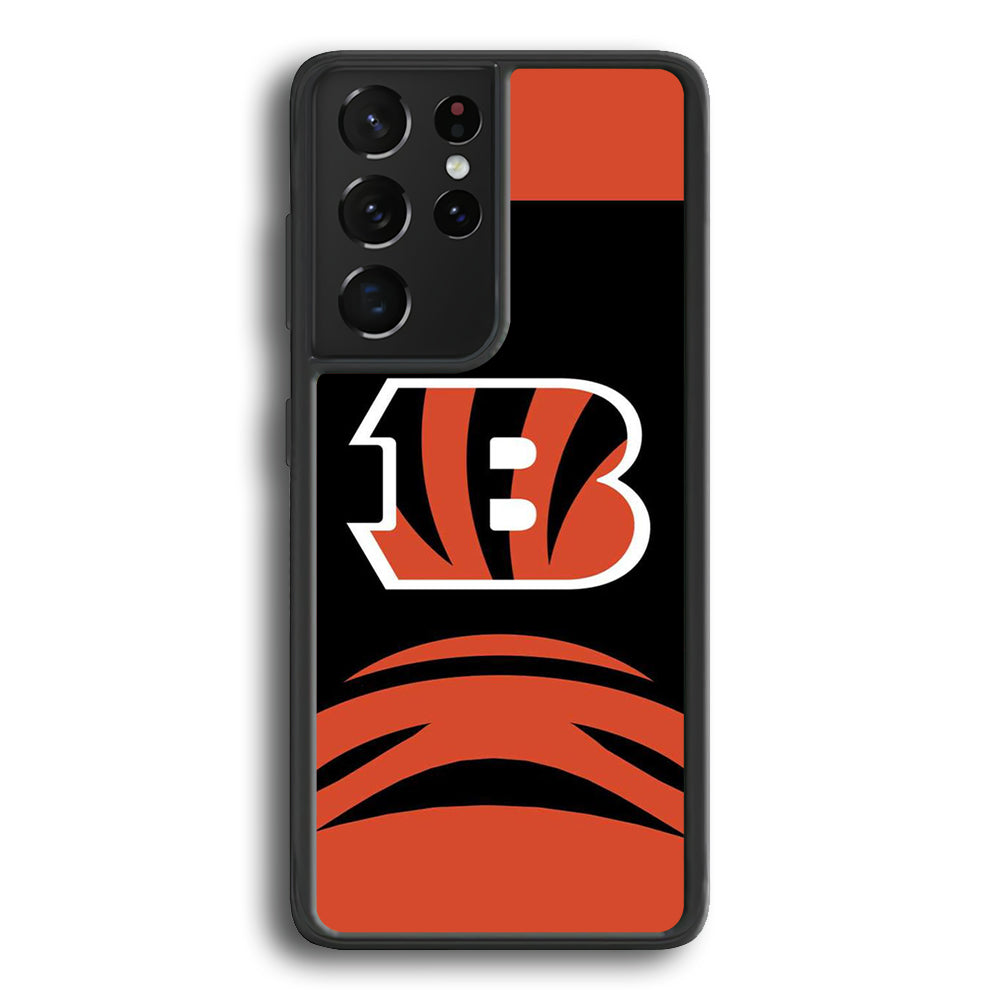 AFC Cincinnati Bengals Black Orange Samsung Galaxy S22 Ultra Case - Ezzystore