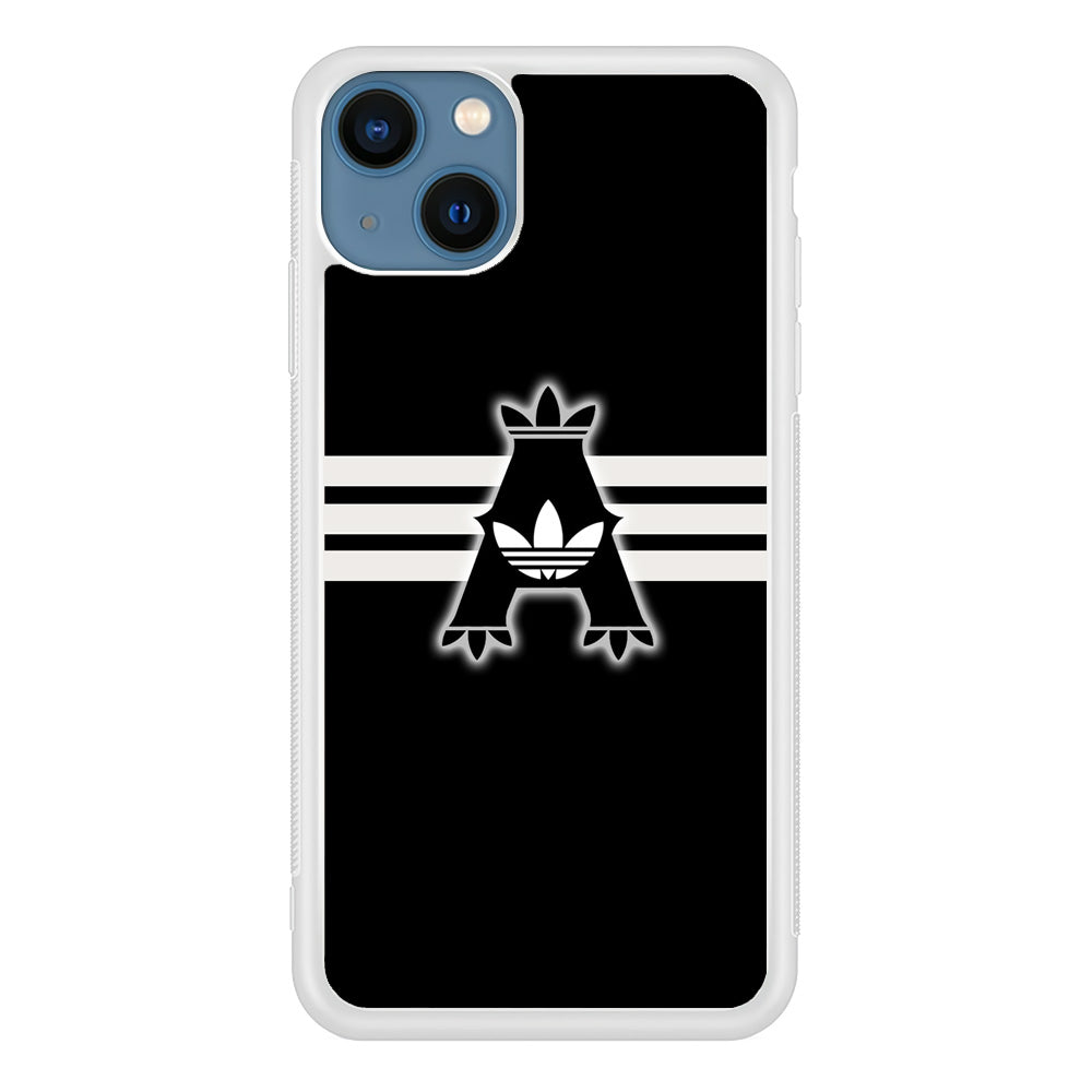 Adidas Royal Black Logo Stripe iPhone 14 Case