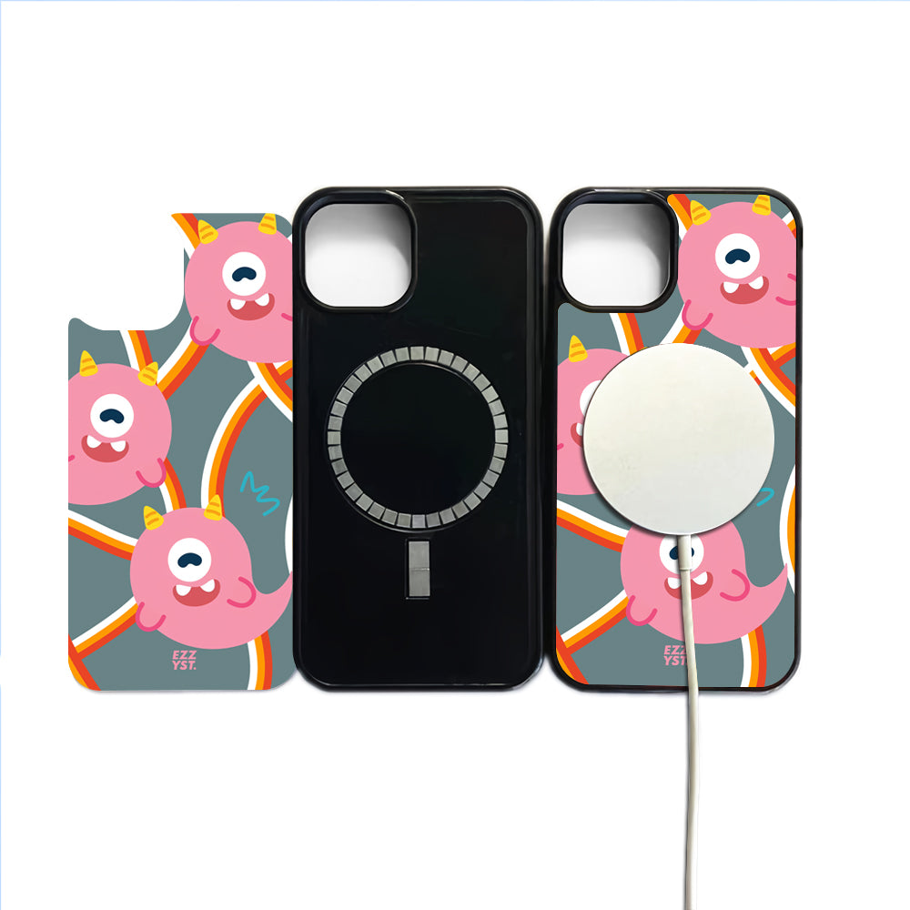Adorable Little Monsters Fly Here and There Magsafe iPhone Case