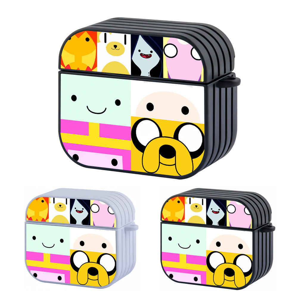Adventure Time Collage Of Piece Character Hard Plastic Case Cover For Apple Airpods 3