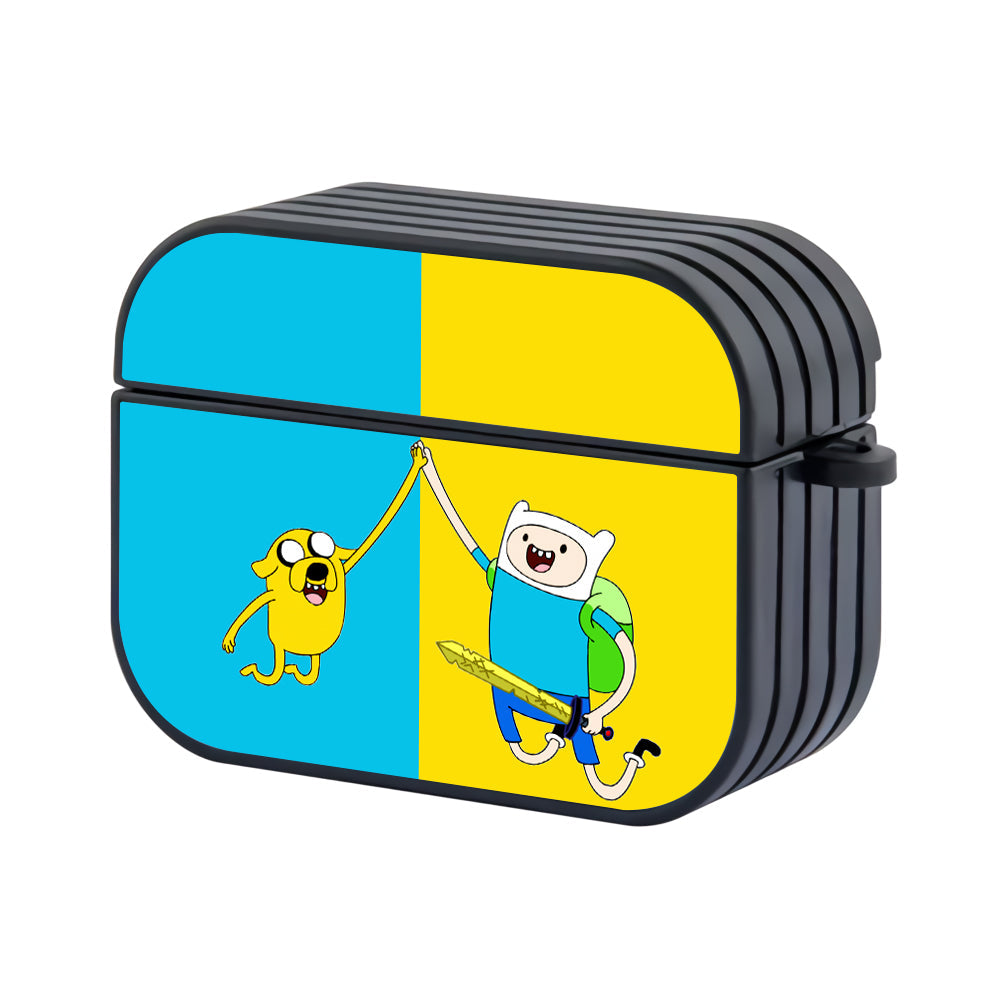 Adventure Time Fin And Jake Two Colour Hard Plastic Case Cover For Apple Airpods Pro 2 - Ezzystore