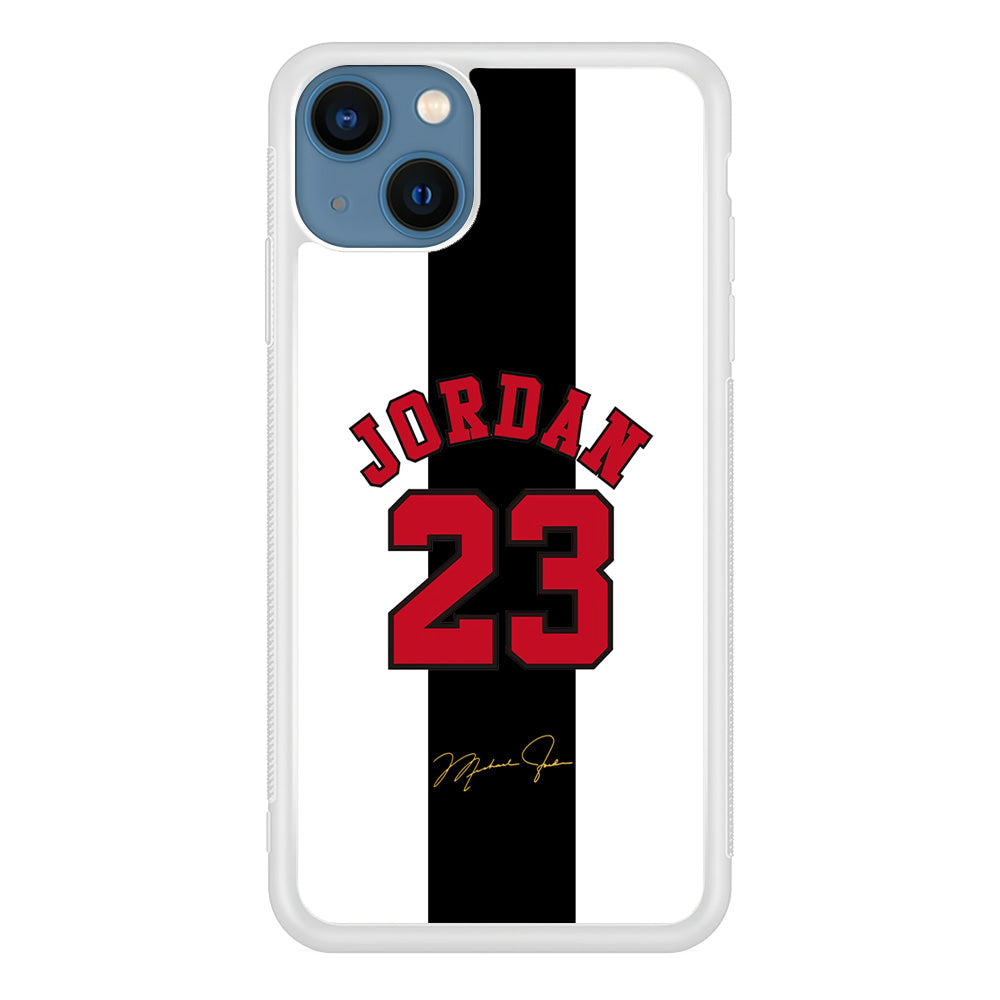 Air Jordan Stripe Black Number iPhone 15 Plus Case