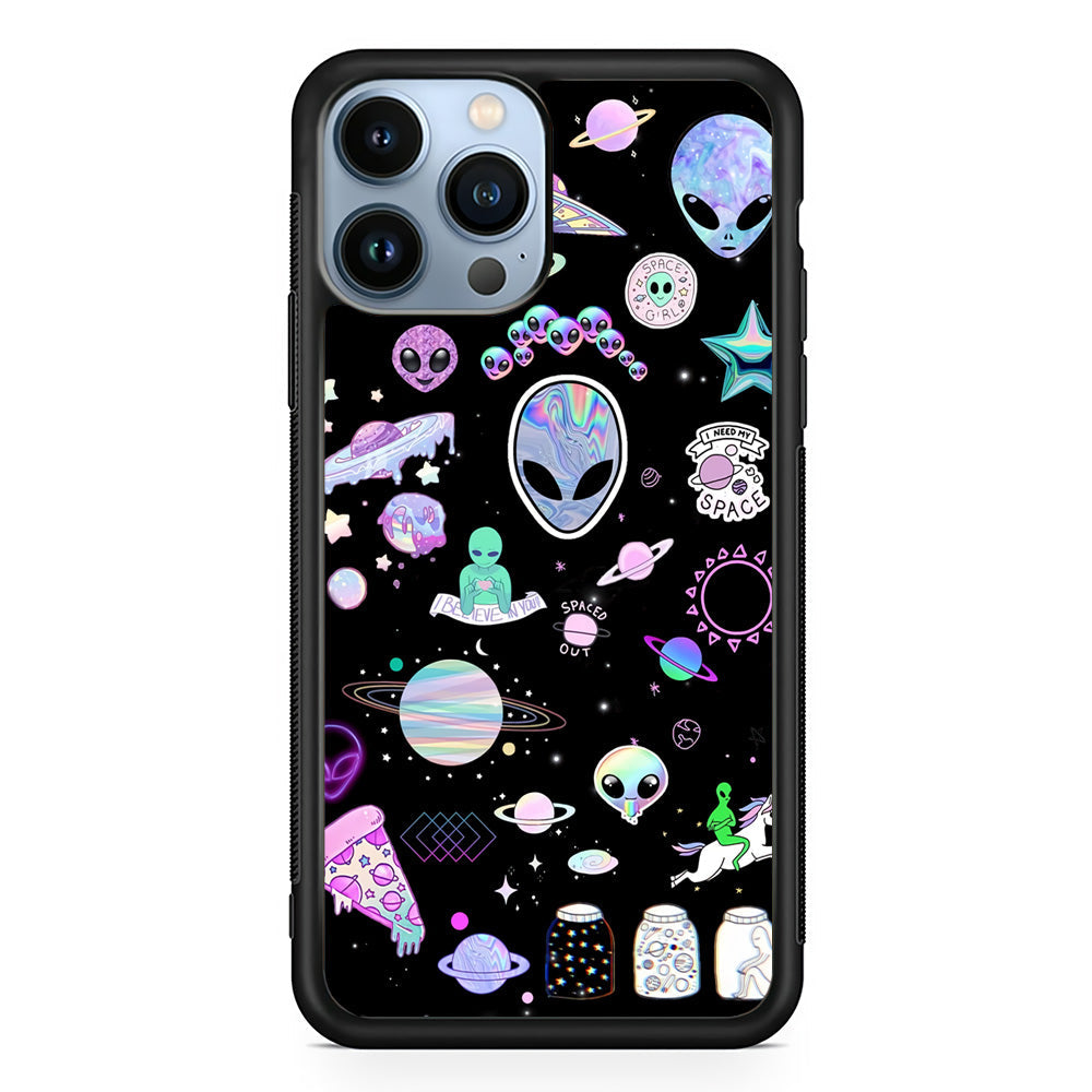 Alien Aesthetic iPhone 14 Pro Case