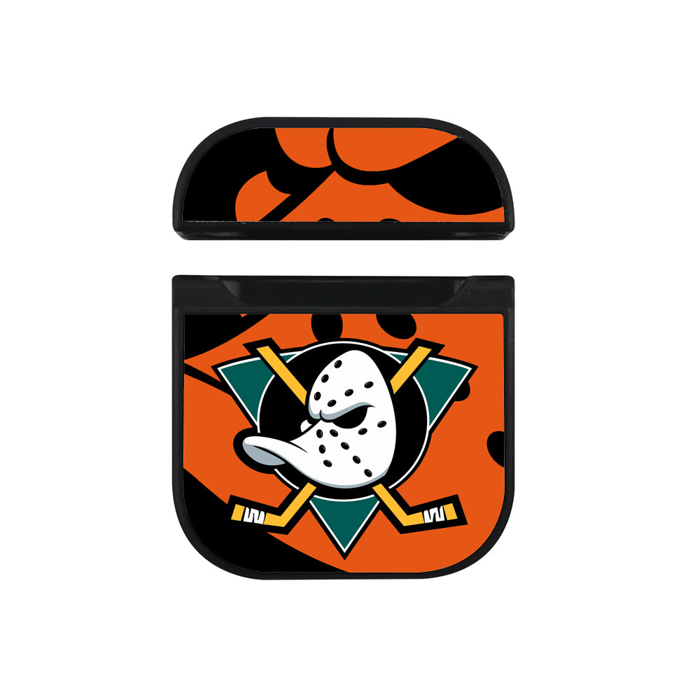 Anaheim Ducks NHL Team Hard Plastic Case Cover For Apple Airpods