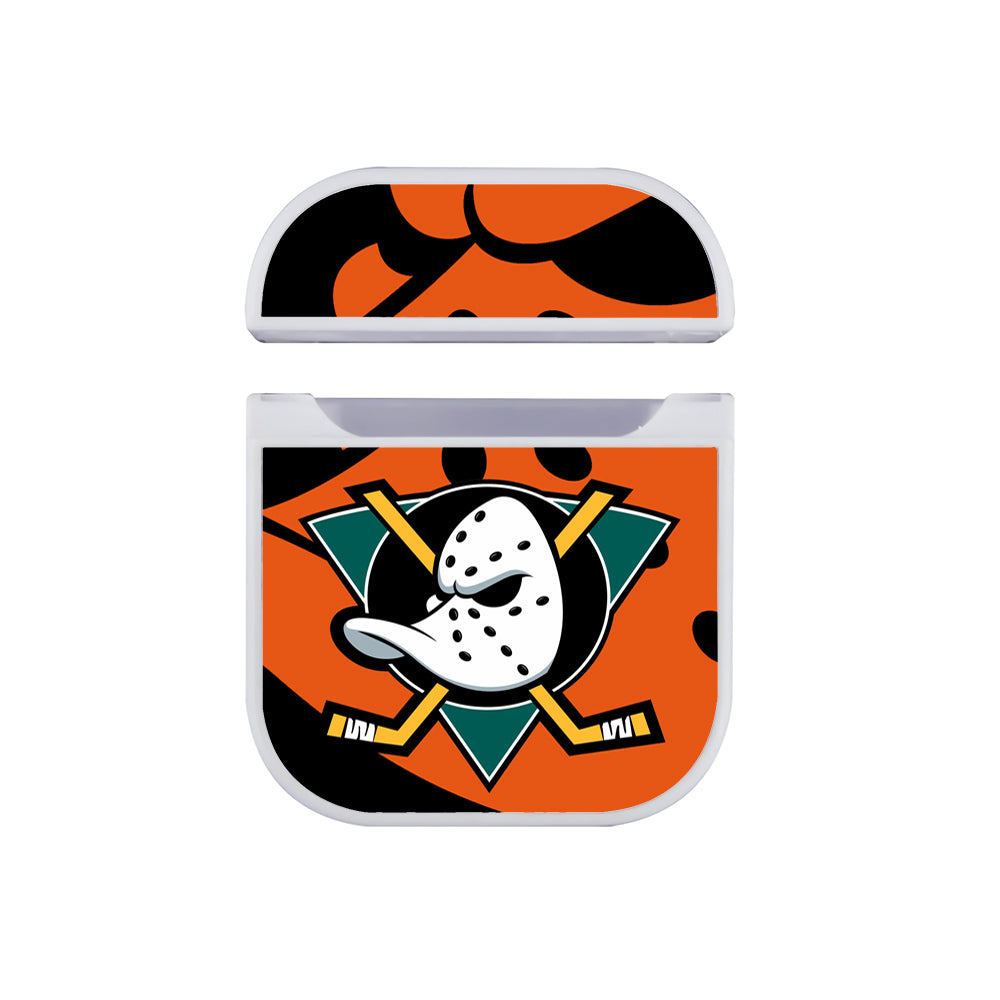 Anaheim Ducks NHL Team Hard Plastic Case Cover For Apple Airpods