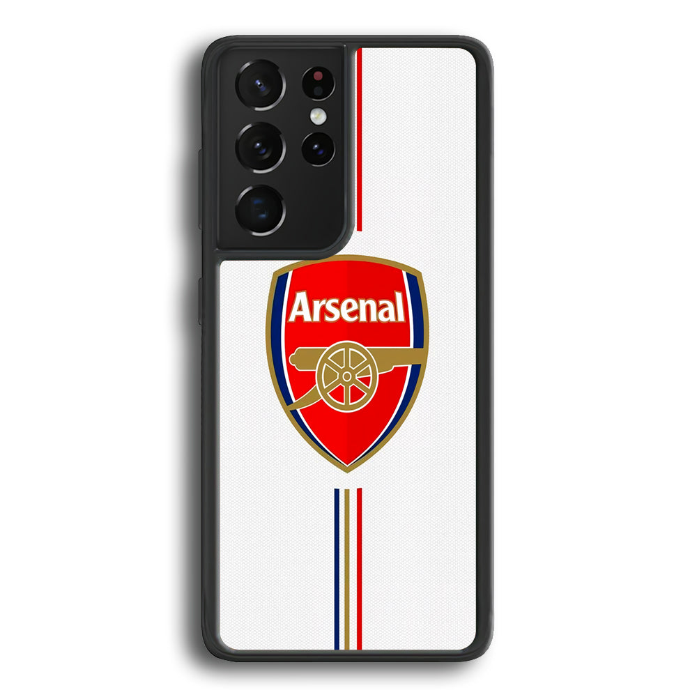 Arsenal FC Stripe Samsung Galaxy S23 Ultra Case - Ezzystore