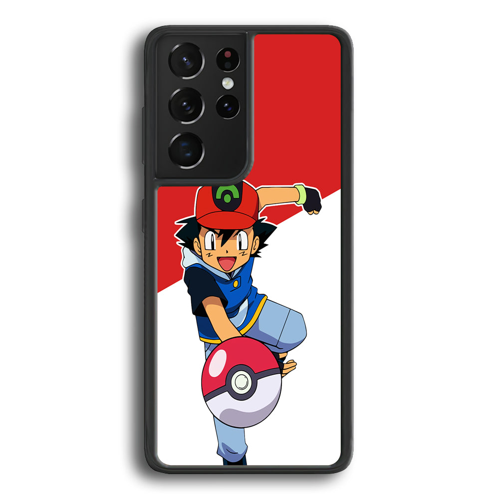 Ash Ketchum Pokeball Samsung Galaxy S23 Ultra Case - Ezzystore