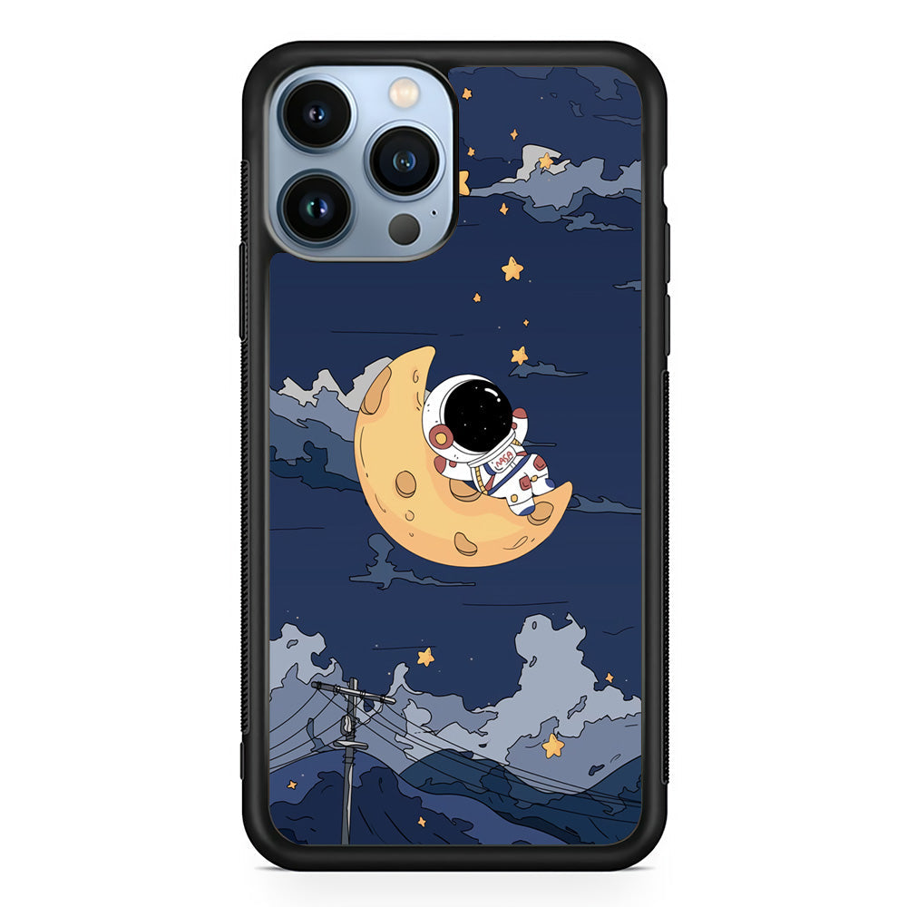 Astronaut Sleep On The Moon iPhone 14 Pro Case