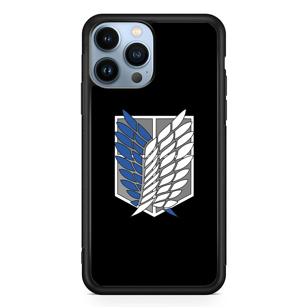 Attack on Titan Scouting Legion Black Simple iPhone 15 Pro Max Case