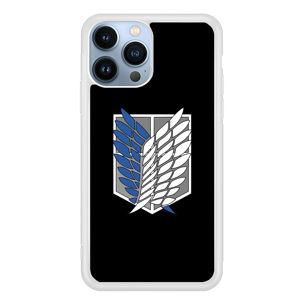 Attack on Titan Scouting Legion Black Simple iPhone 15 Pro Max Case