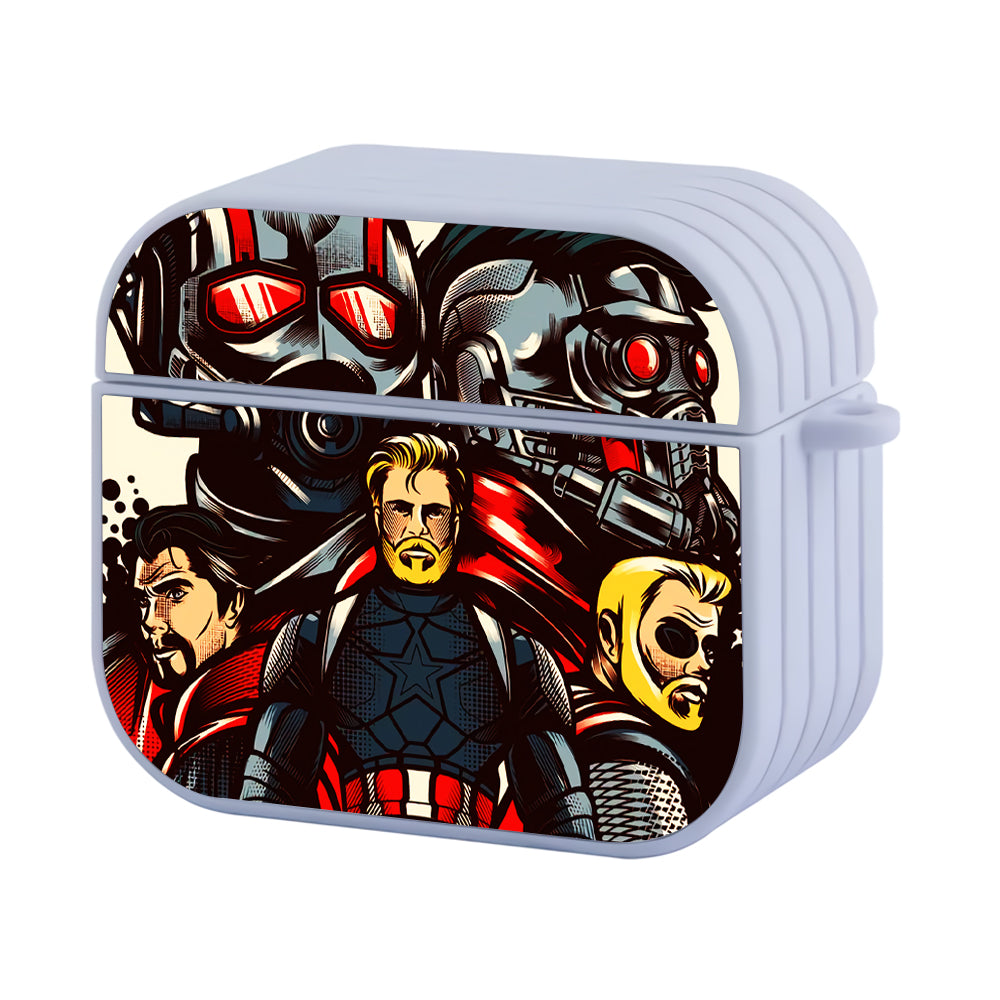 Avenger Art Of Team Hard Plastic Case Cover For Apple Airpods 3
