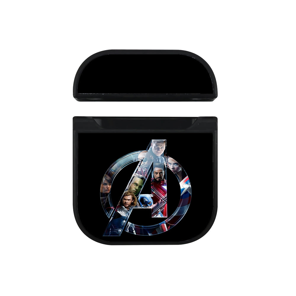 Avengers Logo Art Hard Plastic Case Cover For Apple Airpods