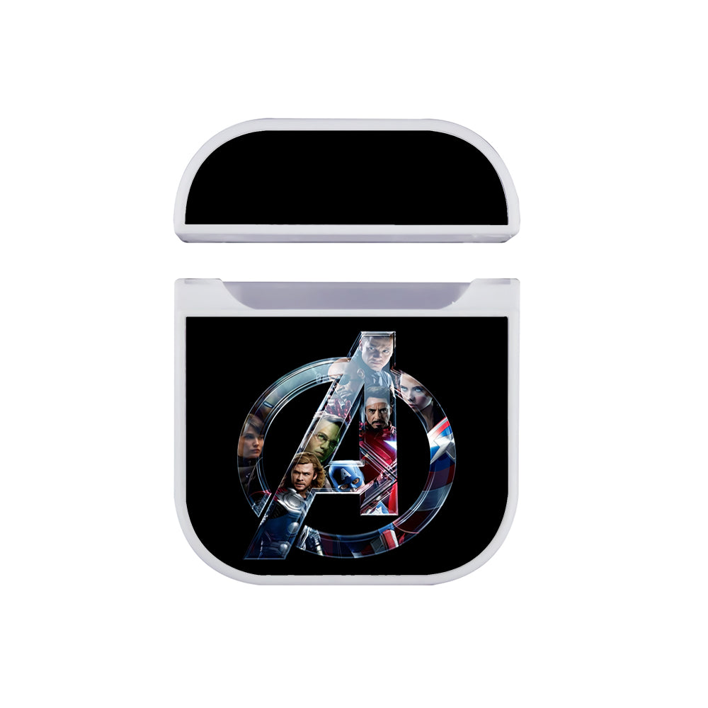 Avengers Logo Art Hard Plastic Case Cover For Apple Airpods