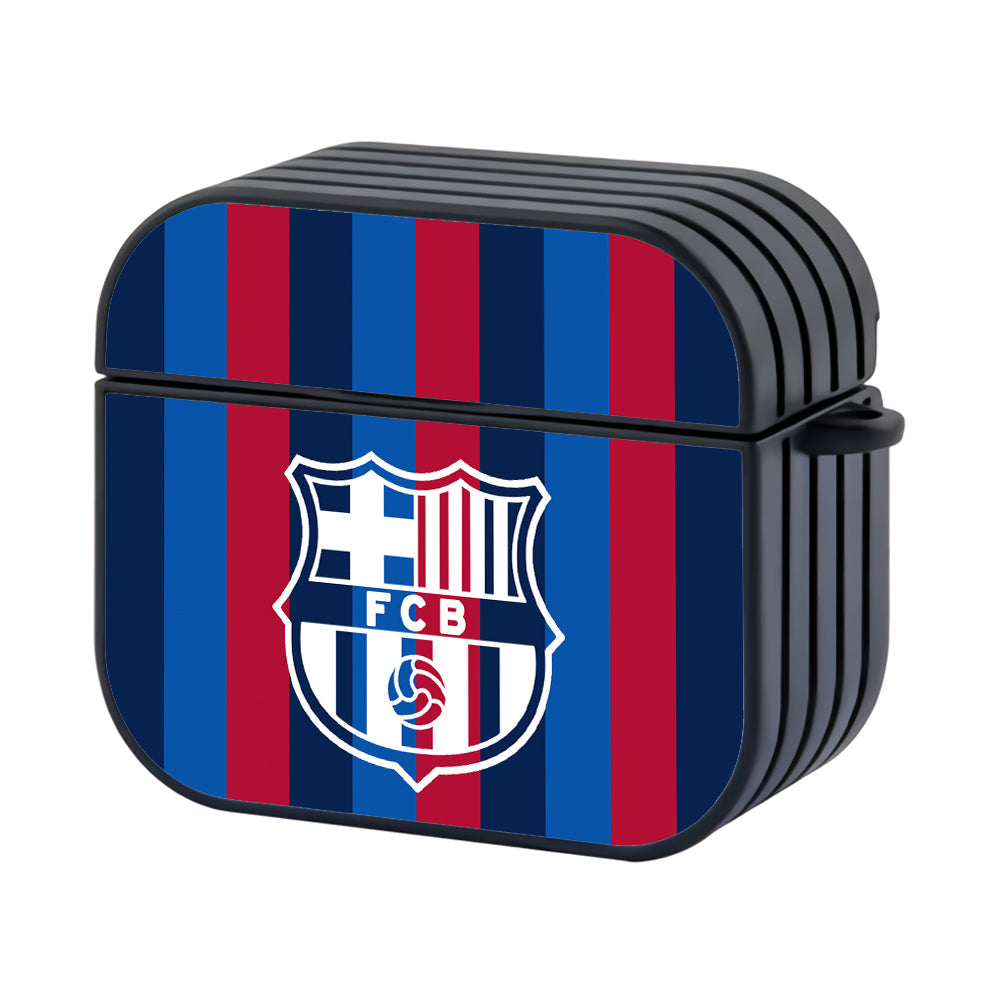 Barcelona Stripe Of Jersey Hard Plastic Case Cover For Apple Airpods 4 - Ezzystore