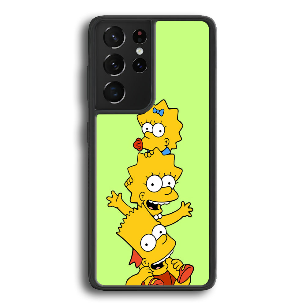 Bart and Sister Samsung Galaxy S22 Ultra Case - Ezzystore