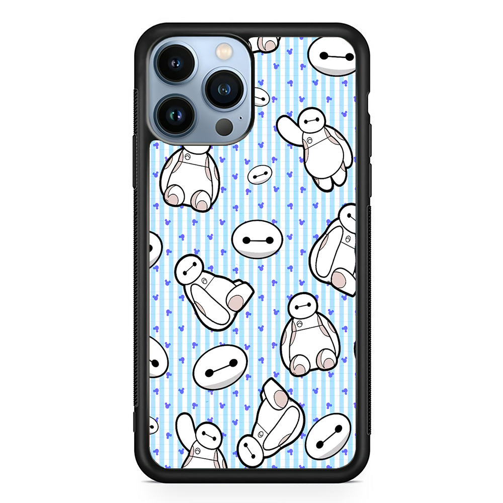 Big Hero 6 Baymax Stripe And Love iPhone 13 Pro Case