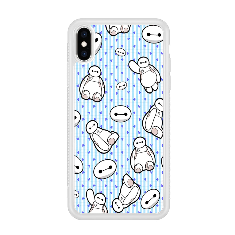 Big Hero 6 Baymax Stripe And Love iPhone XS Case