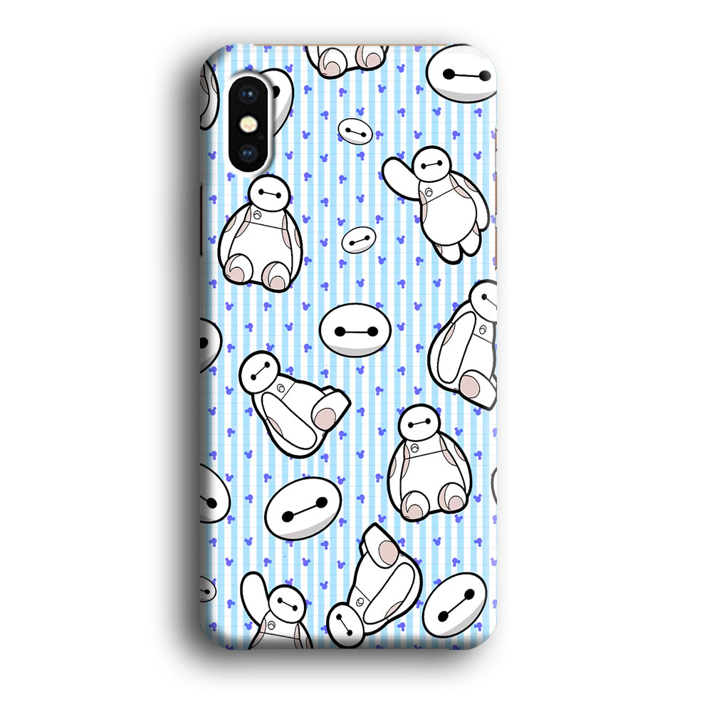 Big Hero 6 Baymax Stripe And Love iPhone XS Case