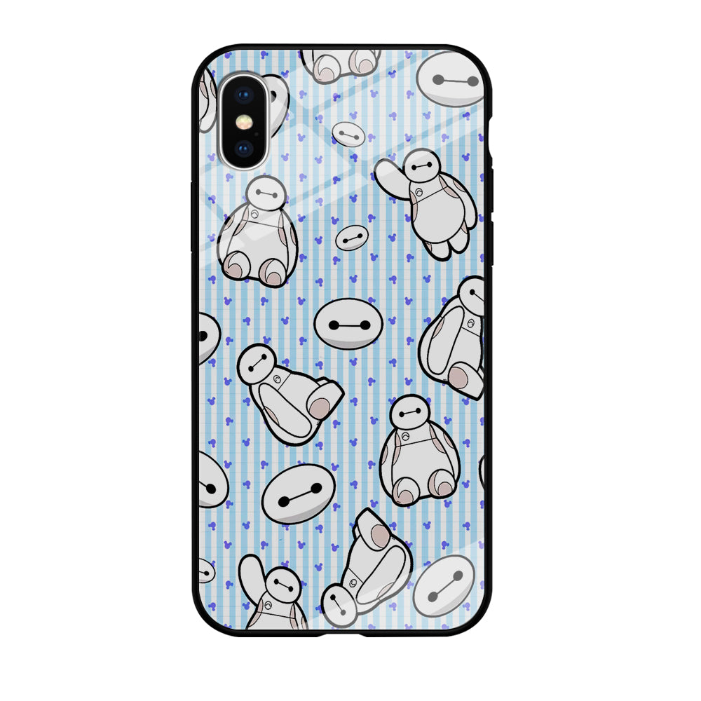 Big Hero 6 Baymax Stripe And Love iPhone XS Case