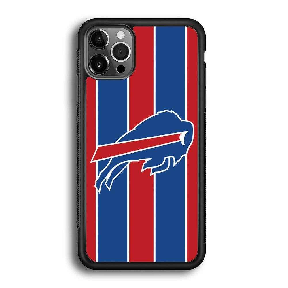 Buffalo Bills Stripe And Logo iPhone 12 Pro Max Case