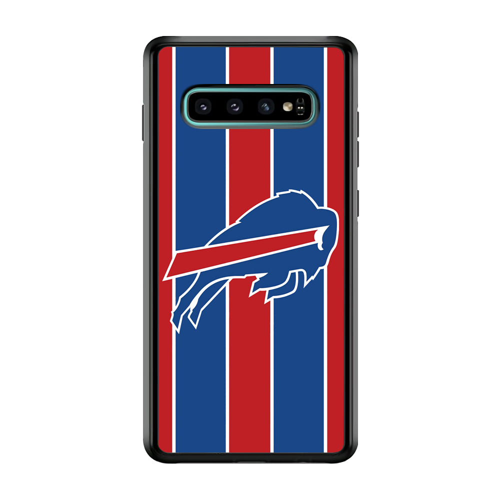 Buffalo Bills Stripe And Logo Samsung Galaxy S10 Plus Case