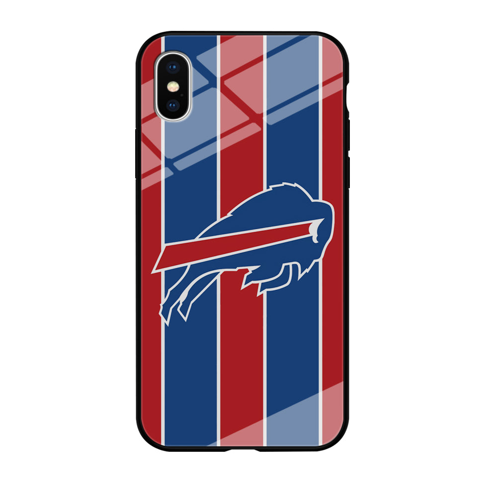 Buffalo Bills Stripe And Logo iPhone XS Case