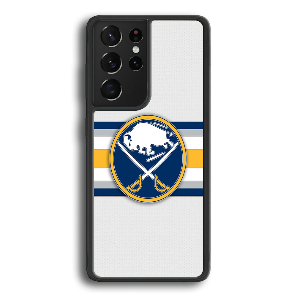 Buffalo Sabres Stripe Logo Samsung Galaxy S22 Ultra Case - Ezzystore