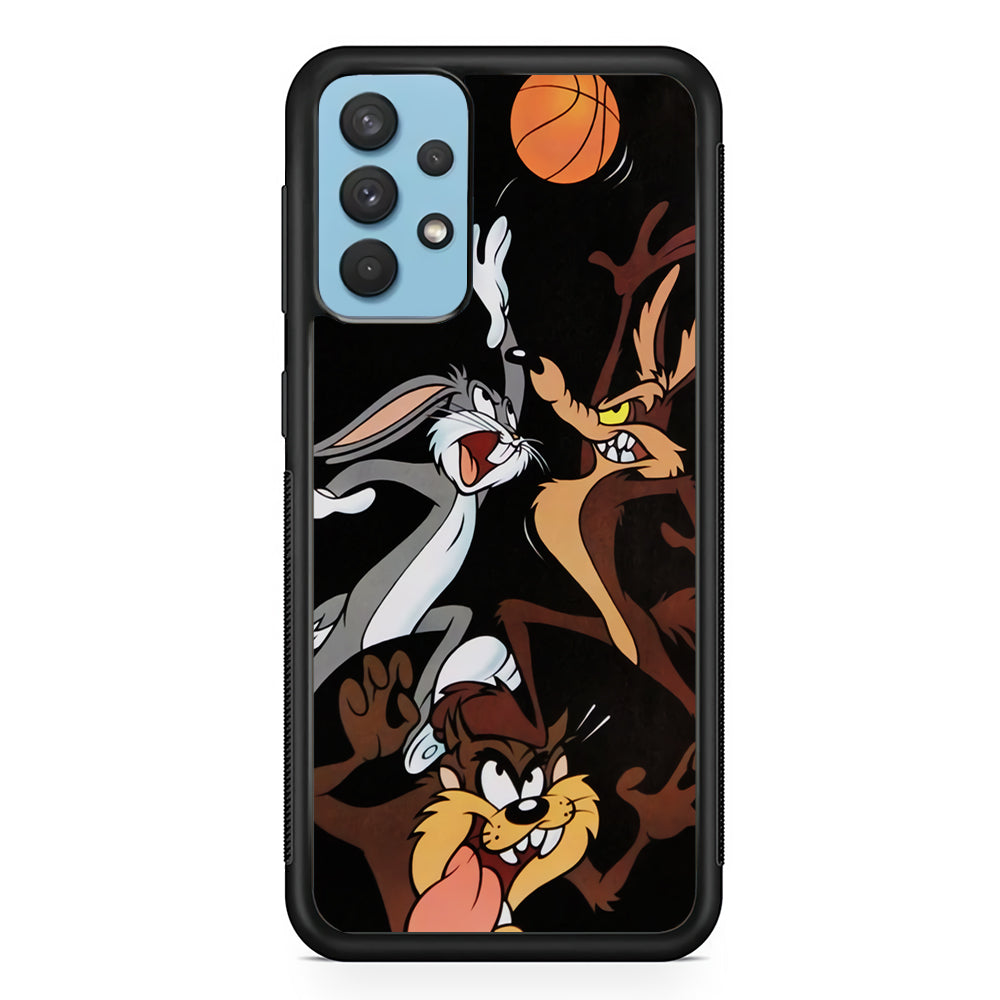 Bugs Bunny Coyote And Taz Playing Basketball Samsung Galaxy A32 Case