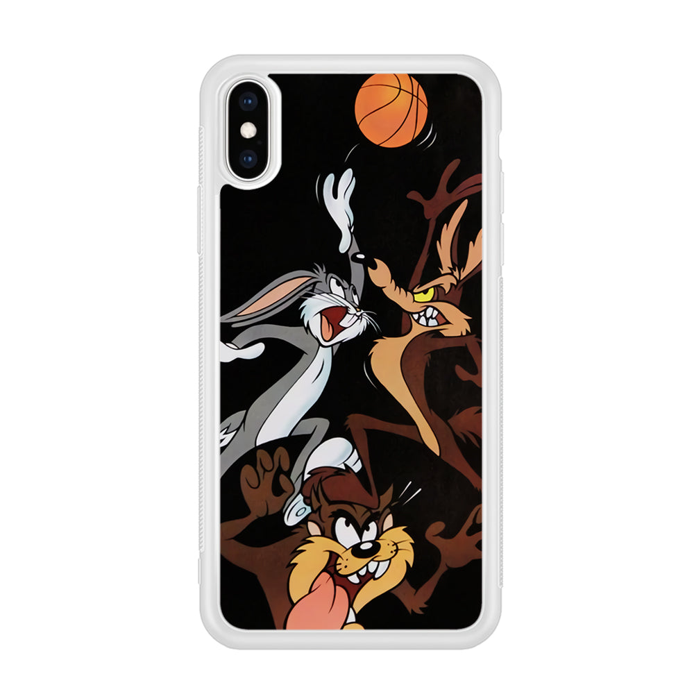 Bugs Bunny Coyote And Taz Playing Basketball iPhone XS Case