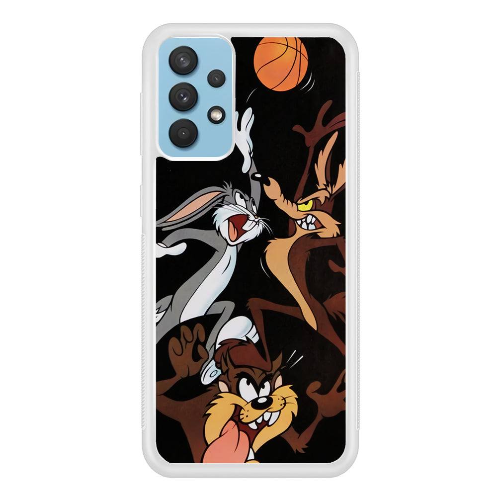 Bugs Bunny Coyote And Taz Playing Basketball Samsung Galaxy A32 Case