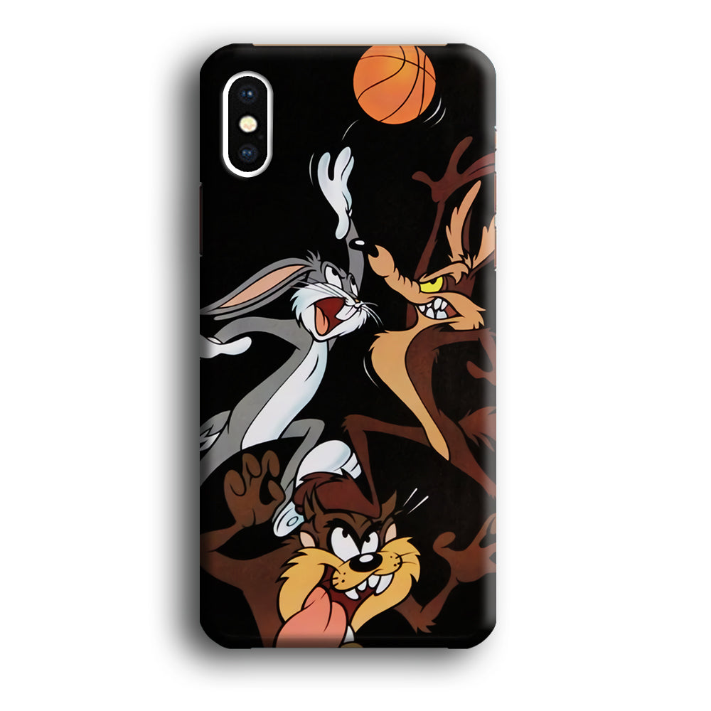 Bugs Bunny Coyote And Taz Playing Basketball iPhone XS Case