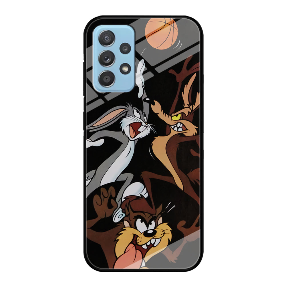 Bugs Bunny Coyote And Taz Playing Basketball Samsung Galaxy A72 Case