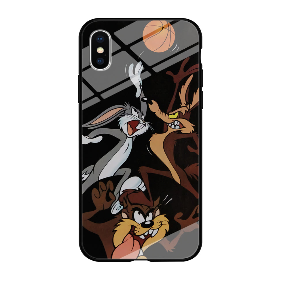 Bugs Bunny Coyote And Taz Playing Basketball iPhone XS Case