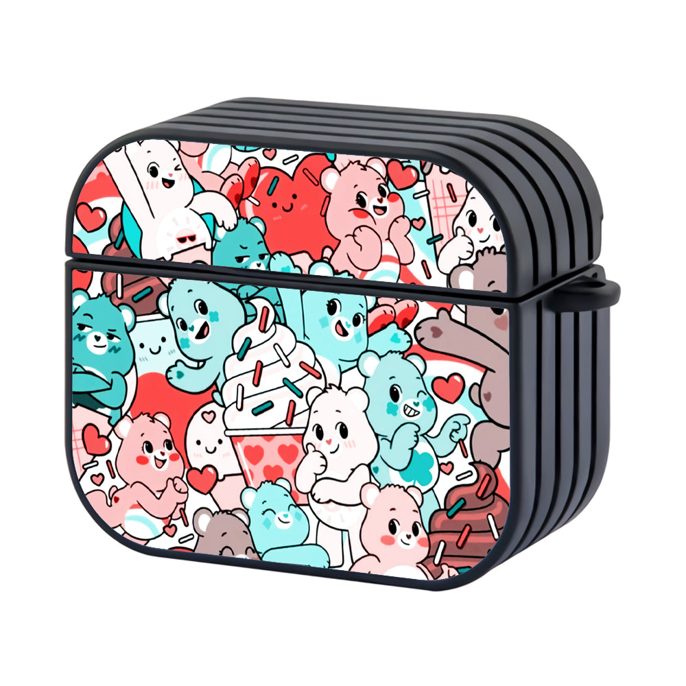 Care Bears Ice Cream Doodle Hard Plastic Case Cover For Apple Airpods 3