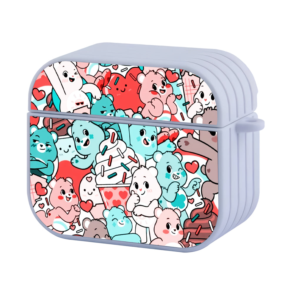 Care Bears Ice Cream Doodle Hard Plastic Case Cover For Apple Airpods 3