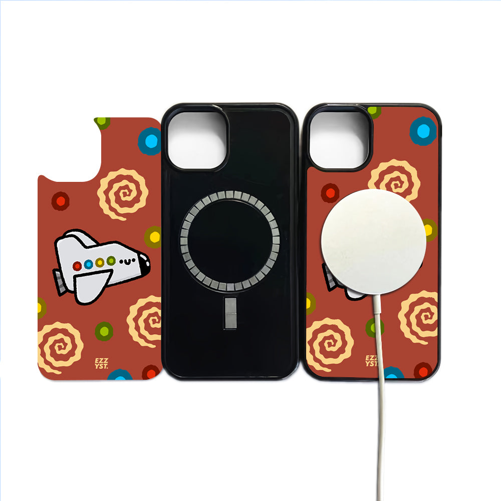 Cartoon Cosmos Space Ship Magsafe iPhone Case