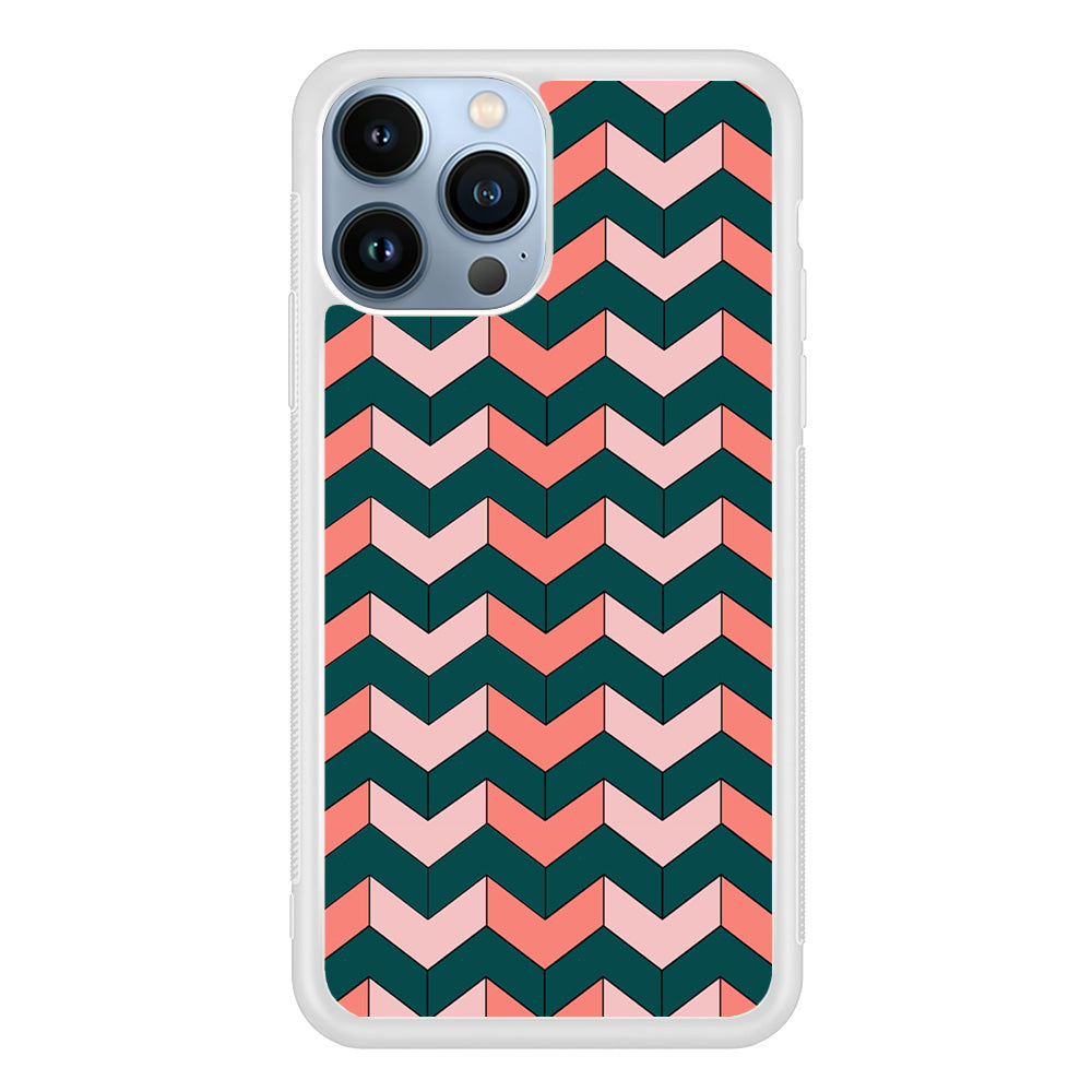 Chevron Arrow Soft And Green Colours iPhone 14 Pro Case