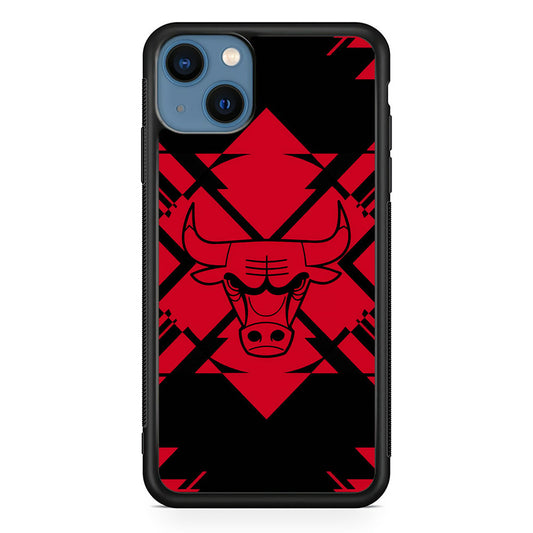 Chicago Bulls Aesthetic Shapes iPhone 15 Plus Case