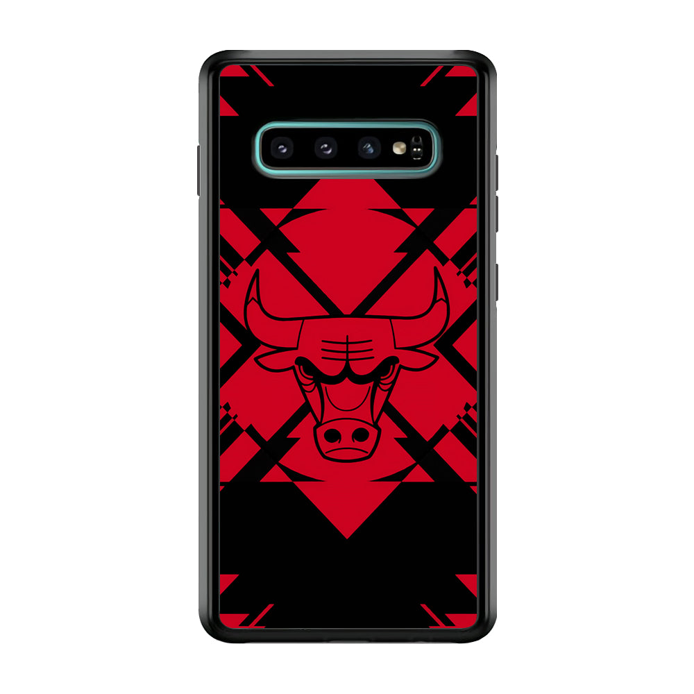 Chicago Bulls Aesthetic Shapes Samsung Galaxy S10 Case