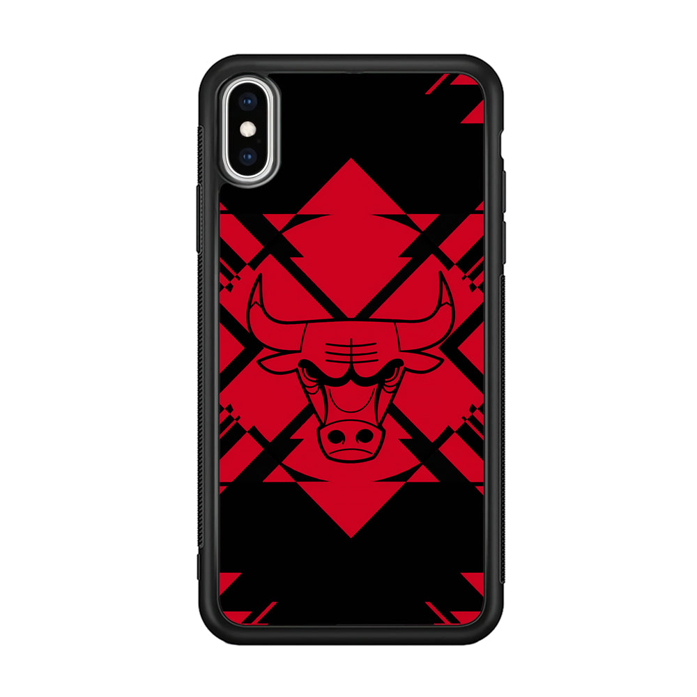 Chicago Bulls Aesthetic Shapes iPhone XS Case