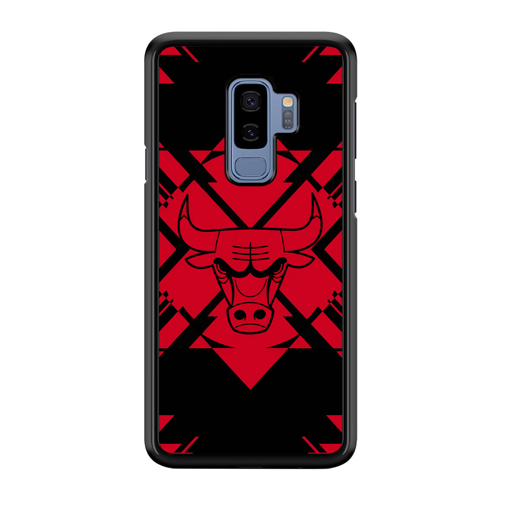 Chicago Bulls Aesthetic Shapes Samsung Galaxy S9 Plus Case