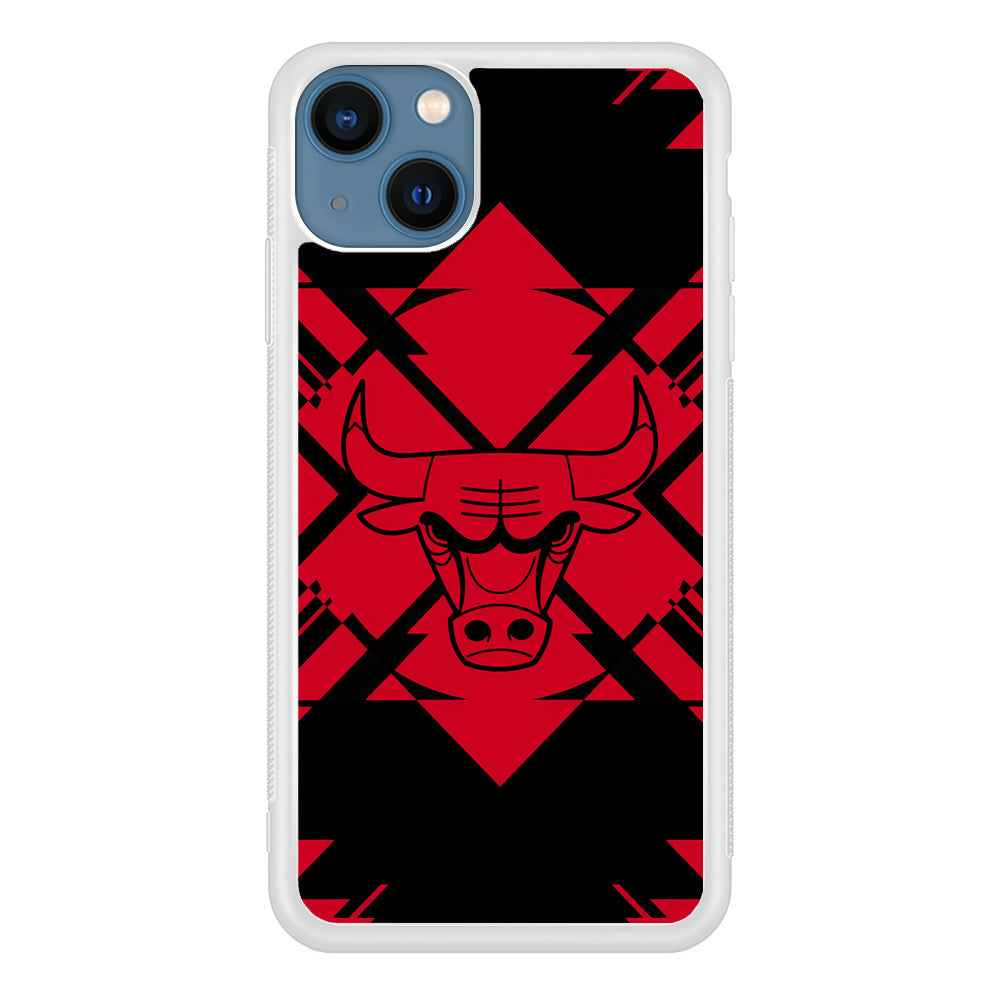 Chicago Bulls Aesthetic Shapes iPhone 13 Case