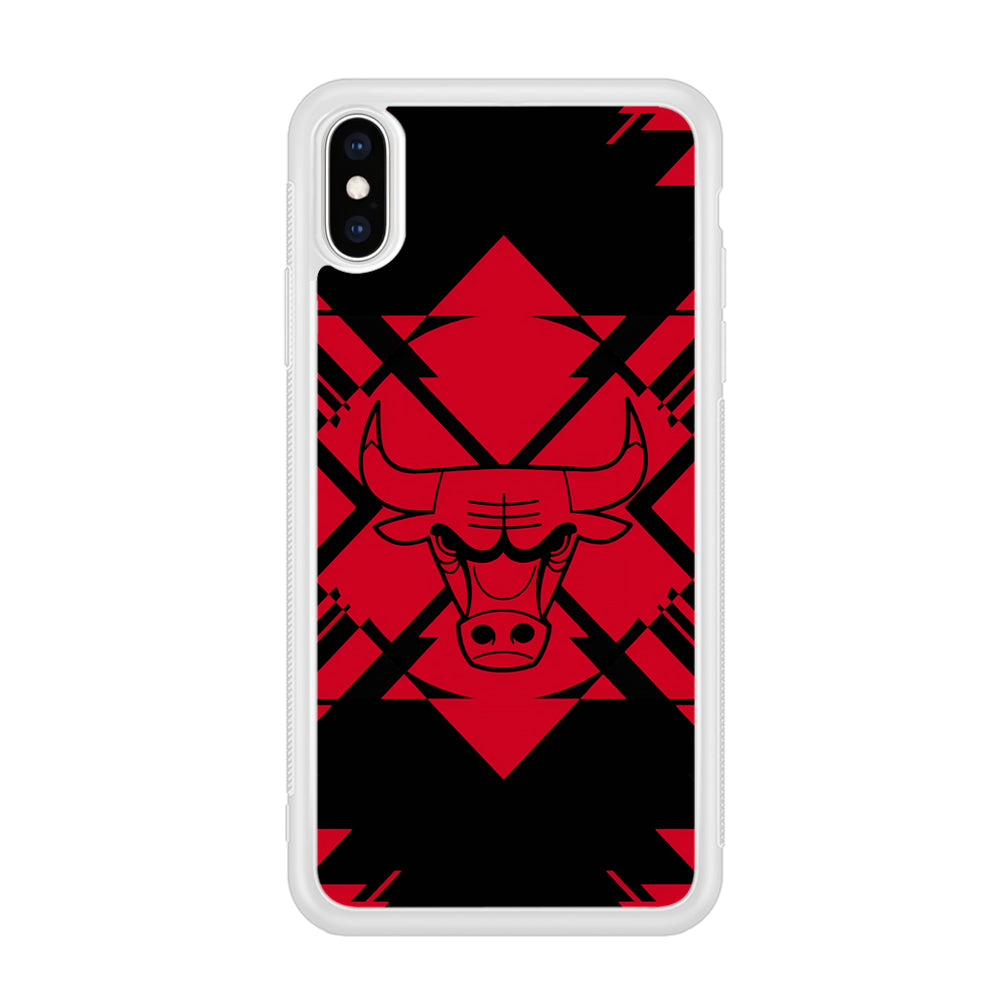 Chicago Bulls Aesthetic Shapes iPhone XS Case