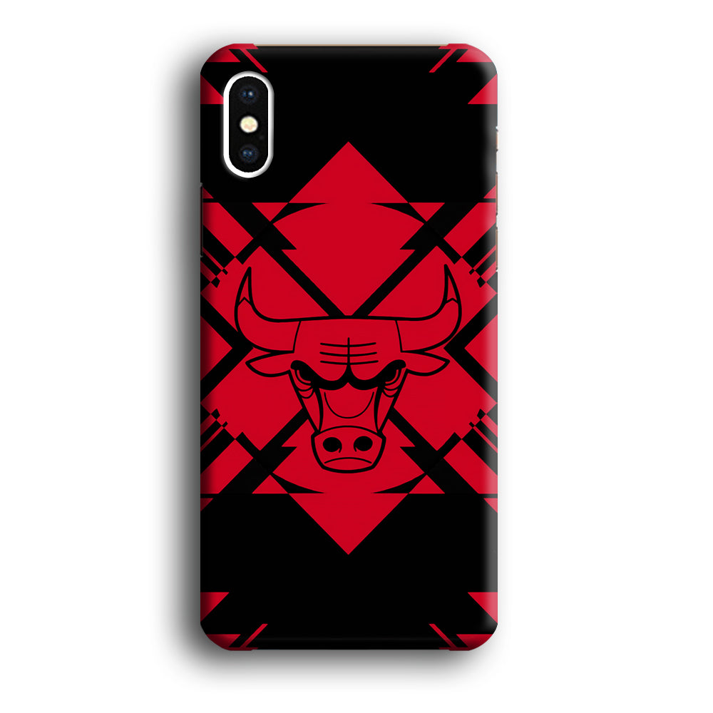 Chicago Bulls Aesthetic Shapes iPhone XS Case