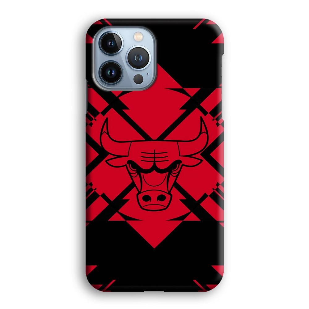 Chicago Bulls Aesthetic Shapes iPhone 15 Pro Max Case